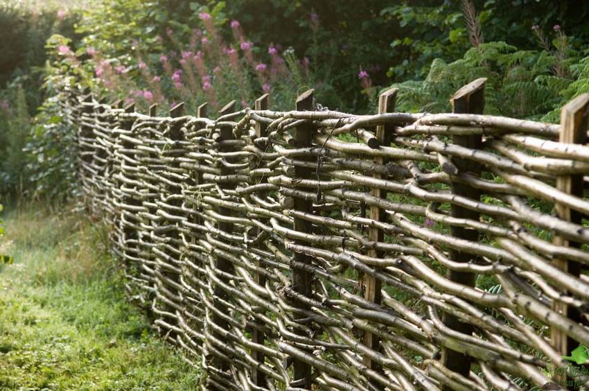 Плетенные садовые ограды