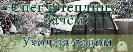 Зачем снег в теплице